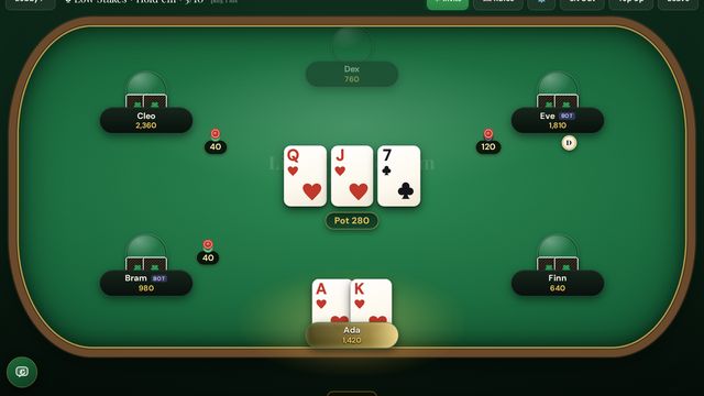 Poker table