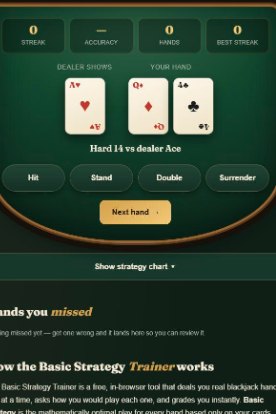 Basic Strategy Trainer preview