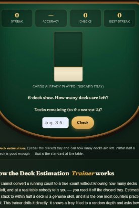 Deck Estimation Trainer preview