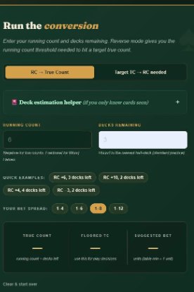 True Count Calculator preview